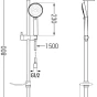 MEXEN/S - Kama DS75 SET umyvadlová baterie + sprchová s příslušenstvím , chrom 72504DS75-00