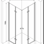 MEXEN/S - Lima Duo sprchový kout 70 x 70, transparent, zlato 856-070-070-50-00-02