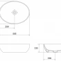 CERSANIT - Umyvadlo na desku LARGA ELLIPSE (50X38) K677-002