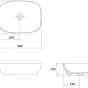 CERSANIT - Umyvadlo na desku LARGA RECTANGULAR antracitová mat (50X38) K677-013