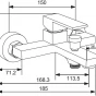 MEXEN/S - Uno R62 vanová baterie se sprchou, černá 7143R62-70