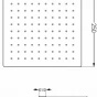 MEXEN/S - Slim čtvercová sprchová hlavice - déšť 25 x 25 cm + sprchové rameno, bílá 79125112-20