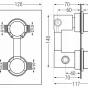 MEXEN/S - Cube DR02 podomítkový sprchový SET + slim sprcha 25 cm, grafit 77502DR0225-66