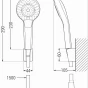 MEXEN/S - Erica R05 SET vanová baterie se sprchou, chrom 74643R05-00