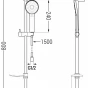 MEXEN/S - Milo DF40 SET umyvadlová baterie + vanová s příslušenstvím, chrom 71313DF40-00