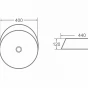 Umyvadlo OBLIQUE NEW 40 × 44 × 12 cm - na desku (OLKLT3264)