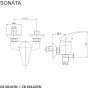 Sprchová souprava Sonáta a sprchová baterie Sonáta 150 mm (CB609)