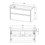 Mereo Opto, koupelnová skříňka 101 cm, dub Riviera (CN922S)