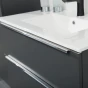Mereo Mailo, koupelnová skříňka s keramickým umyvadlem 121 cm, dub Riviera, chrom madlo (CN528)