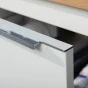 Mereo Mailo, koupelnová skříňka s umyvadlem z litého mramoru 81 cm, bílá, chrom madlo (CN511M)