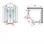 Čtvrtkruhový sprchový kout MELODY S4 90 s dvoukřídlými dveřmi