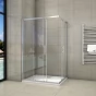 Sprchový kout obdélníkový, SIMPLE 110x80 L/P varianta, rohový vstup včetně sprchové vaničky z litého mramoru