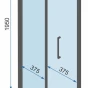 REA/S - SPRCHOVÝ KOUT RAPID FOLD dveře 100 / stěna 80 - černé KPL-09904