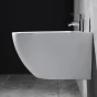 REA/S - SET závěsné WC Carlo Flat Mini Gold Edge Rimless + Bidet Carlo Mini REA-C1222 + REA-C2276