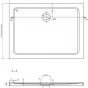 MEXEN/S - Flat sprchová vanička obdélníková slim 90 x 80, bílá + zlatý sifon 40108090G