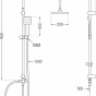 MEXEN/S - Tord sprchový sloup včetně sprchové baterie Pecos, chrom 72740200-00