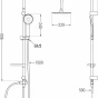 MEXEN/S - Carl sprchový sloup včetně sprchové baterie Alexa, chrom 71240240-00