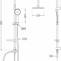 MEXEN/S - Carl sprchový sloup včetně sprchové baterie Milo, chrom 71340240-00