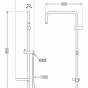 MEXEN/S - Seven sprchový sloup včetně sprchové baterie Milo, chrom 71340262-00