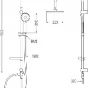 MEXEN/S - Carl sprchový sloup včetně sprchové baterie Pecos, chrom 72740240-00