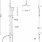 MEXEN/S - Tord sprchový sloup včetně sprchové baterie Cetus, chrom 744340200-00