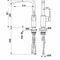 KFA - DUERO BASIC dřezová baterie s otočnou vytahovací sprchou a přepínáním, INOX 6623-110-22