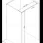 MEXEN/S - KIOTO samostatně stojící sprchová zástěna 100 x 200, matné sklo 8 mm, růžové zlato 800-100-002-60-30