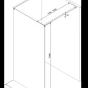 MEXEN/S - KIOTO samostatně stojící sprchová zástěna 100 x 200, transparent/černá vzor 8 mm, růžové zlato 800-100-002-60-70