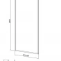 CERSANIT - Sprchový kout WALK-IN LARGA ČERNÉ 90X200 TRANSPARENT SKLO S932-138