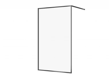 CERSANIT - Sprchový kout WALK-IN LARGA ČERNÉ 120X200 TRANSPARENT SKLO S932-140