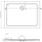 MEXEN/S - Flat sprchová vanička obdélníková slim 100 x 70, černá + zlatý sifon 40707010G