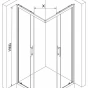 MEXEN - Rio sprchový kout čtverec 70 x 70, dekor, zlatá  860-070-070-50-30