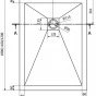 MEXEN - Stone+ sprchová vanička obdélníková 110x70, šedý beton 44617011