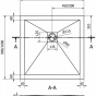 MEXEN - Stone+ Sprchová vanička čtvercová 90x90, bílá 44109090