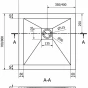 MEXEN - Stone+ Sprchová vanička čtvercová 80x80, černá 44708080