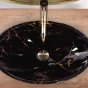 REA - Umyvadlo na desku Pamela Black Marble Shiny REA-U5067