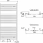 MEXEN - Ares otopný žebřík/radiátor 1200x600 mm, 620 W,černá W102-1200-600-00-70