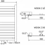 MEXEN - Uran otopný žebřík/radiátor 800 x 600 mm, 420 W, bílá W105-0800-600-00-20