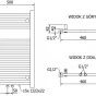 MEXEN - Pluton otopný žebřík/radiátor 800 x 500 mm, 405 W, bílá W106-0800-500-00-20