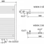 MEXEN - Pluton otopný žebřík/radiátor 800 x 600 mm, 471 W, černá W106-0800-600-00-70