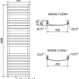 MEXEN - Bachus otopný žebřík/radiátor 1200 x 500 mm, 619 W, černá W109-1200-500-00-70