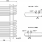 MEXEN - Ops otopný žebřík/radiátor 1000 x 550 mm, 517 W, černá W122-1000-550-00-70