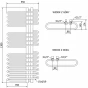 MEXEN - Ops otopný žebřík/radiátor 1300 x 550 mm, 694 W, černá W122-1300-550-00-70