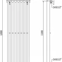 MEXEN - Atlanta otopný žebřík/radiátor 1200 x 405 mm, 646 W, černý W211-1200-405-00-70