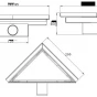 MEXEN - Flat rohový podlahový žlab 20 x 20, zlatá 1510320