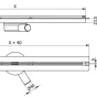 MEXEN - Flat 360° Super Slim podlahový žlab 200, nerez 1051200