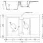 MEXEN/S - Gaspar granitový dřez 1.5 s odkapávačem včetně baterie Duo, černá/stříbrná metalik 6507-73-671701-07