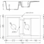 MEXEN/S - Gaspar granitový dřez 1.5 s odkapávačem včetně baterie Duo, černá/stříbrná 6507-73-671701-70-B