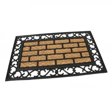 Kokosová čisticí venkovní vstupní rohož FLOMA Bricks - Deco - délka 45 cm, šířka 75 cm, výška 0,9 cm