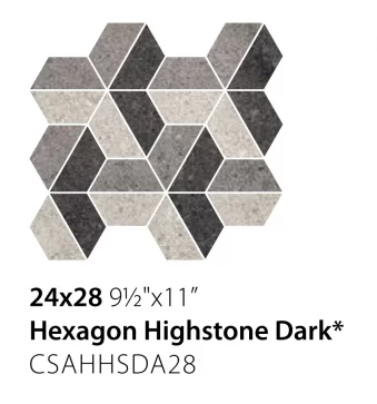 Dlažba Sant Agostino Highstone Hexagon Dark 24x28